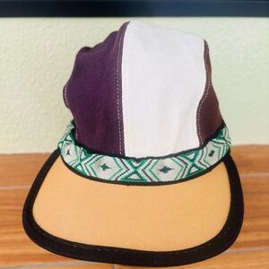 NWOT Kavu Cream, Brown, Tan, Green, Blue Organic Strapcap Adjustable Size Strap